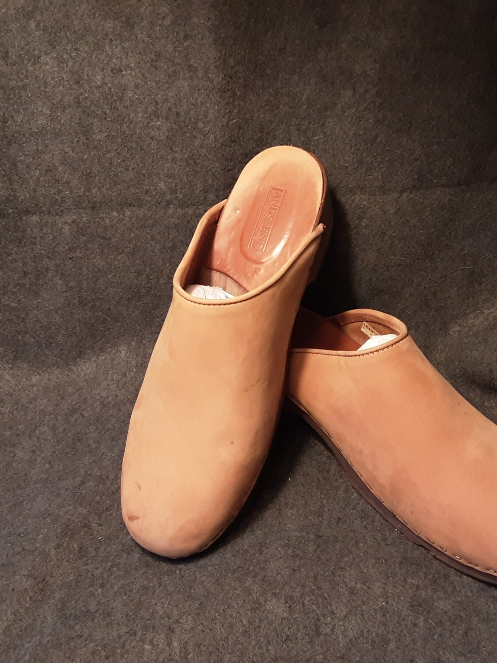US Size 9- Slip-On Mule Clog in Tan - Lands END